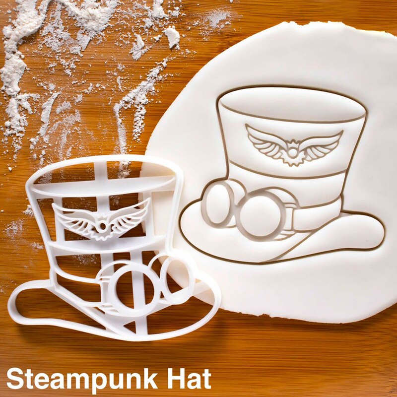 3Pcs Steampunk Gear Biscuit Mold Cookie Cutter Set Plastic Press DIY Cookie Stamp Pastry Tools Fondant Cutter Baking Accessories