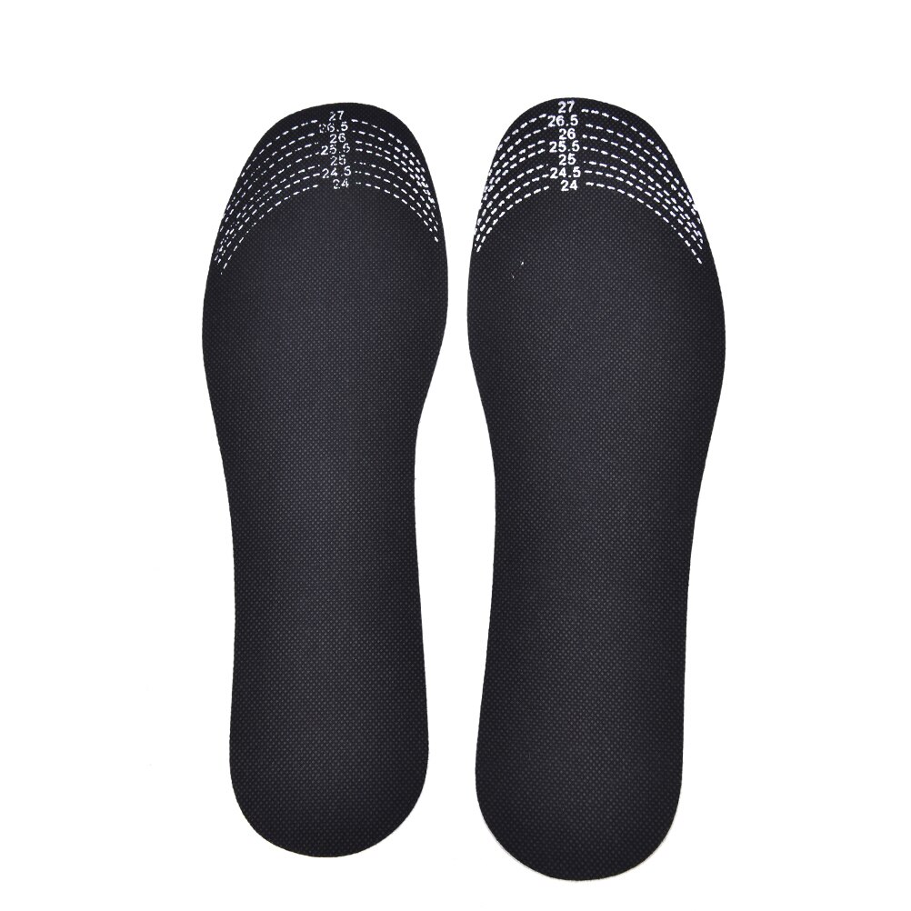 Semelles intérieures noires réglables pour hommes, 1 paire, coussin de pied, Inserts de chaussures, en bambou, charbon de bois, déodorant