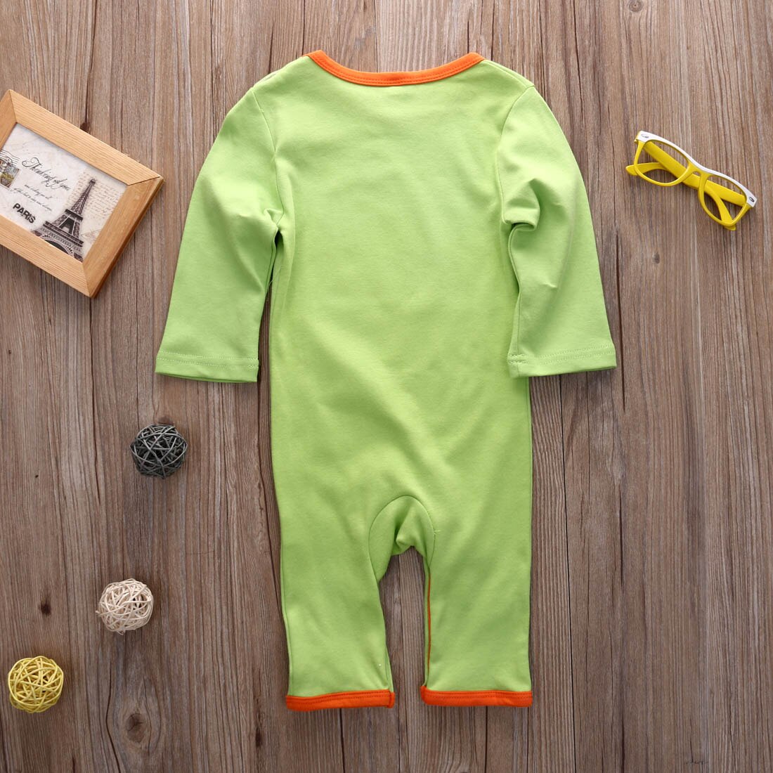Long Sleeve Elephant Print Romper For Baby Boy Jumpsuit Buttons Up Autumn Winter