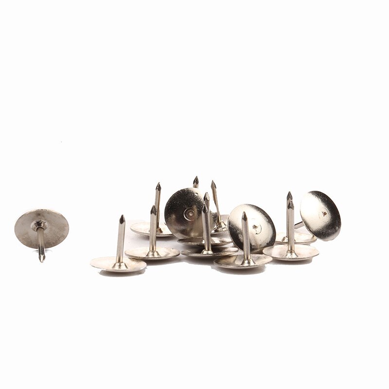 100 pcs/lot Silver Thumbtacks Drawing Pushpins Metal Map Tacks Cork Boards Pins Kawaii Stationery Pins Office School Supplies