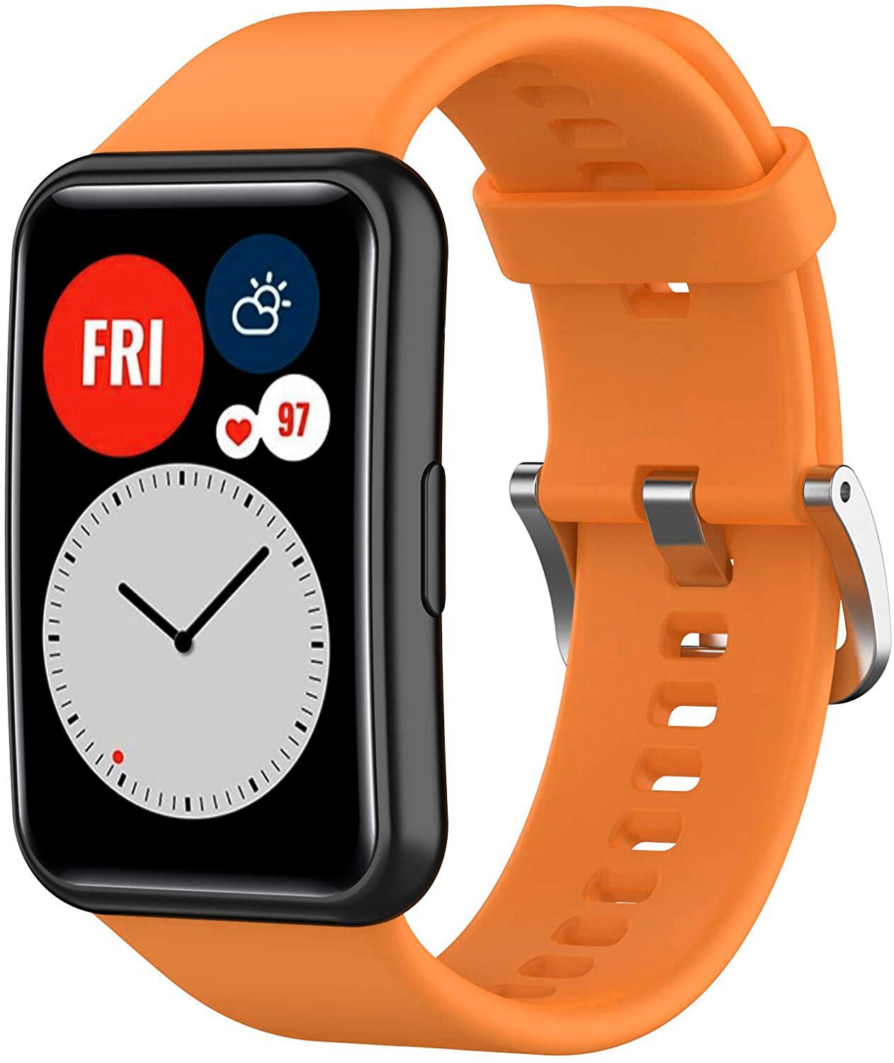 Silicone strap For Huawei Watch FIT band Smartwatch sport belt Replacement Wristband Belt bracelet correa Huawei Watch fit Strap: orange