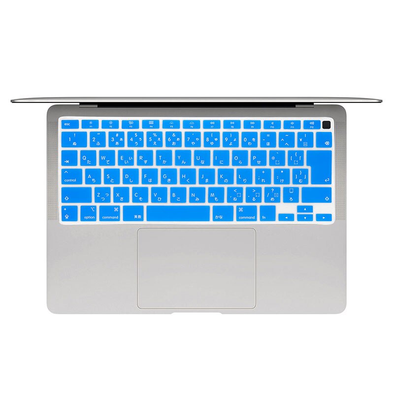 HRH japoński język silikonowa klawiatura skóry pokrywa Protector dla MacBook najnowszy Air 13 Touch ID A2179 (wydanie 2020) wersja JP: Lake Blue
