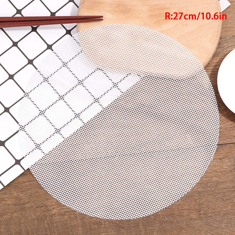 White Round Dumplings Mat Steamer Paper Silicone Steamer Non Stick Pads Buns Baking Pastry Dim Sum Mesh Mat Cooking Accessories: F