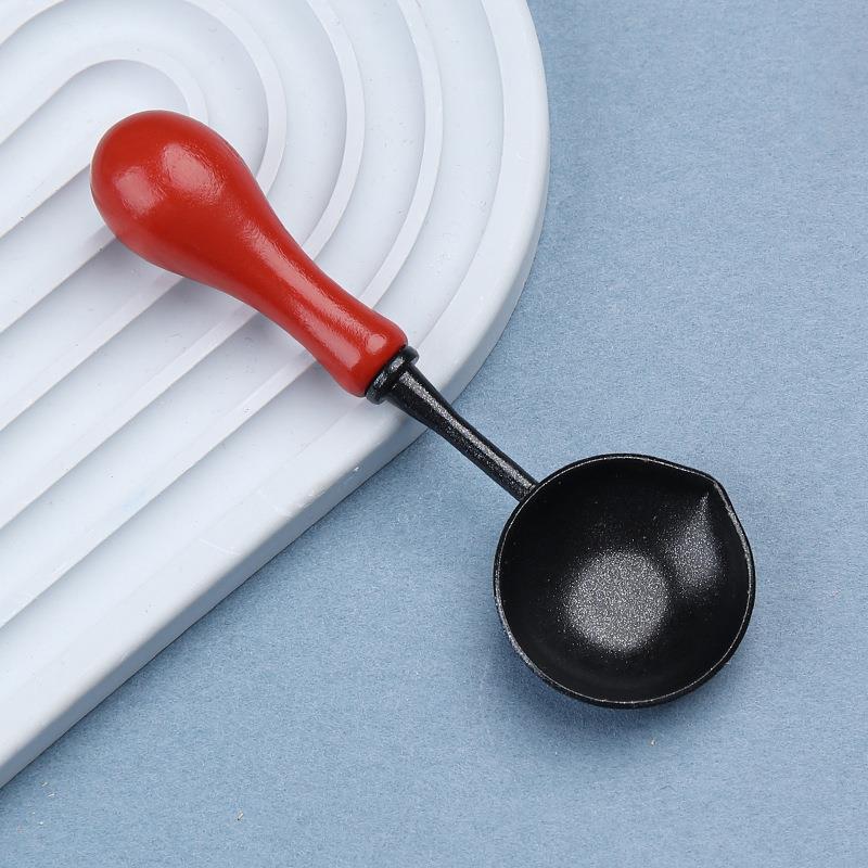 Hoogwaardige Lakzegel Non Stick Lepel Zegellak Lepel Stempelzegel Verwarming Lak Wax Tool Anti Stick schoon te maken: green