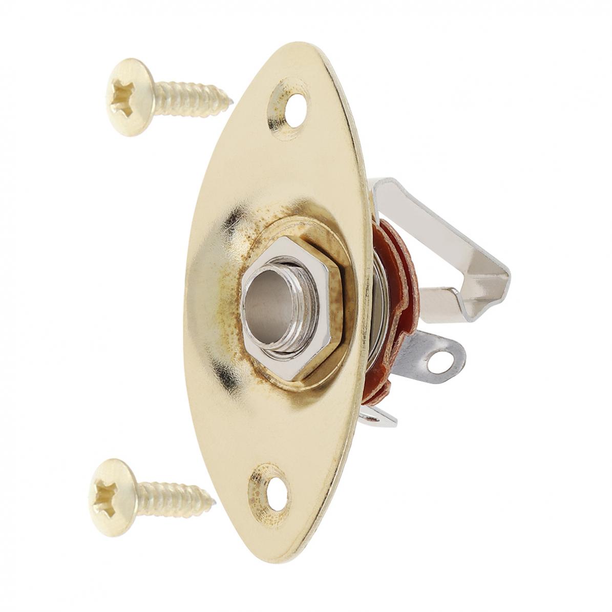 Gold Oval Output Jack Socket Bass / Electric Guitar