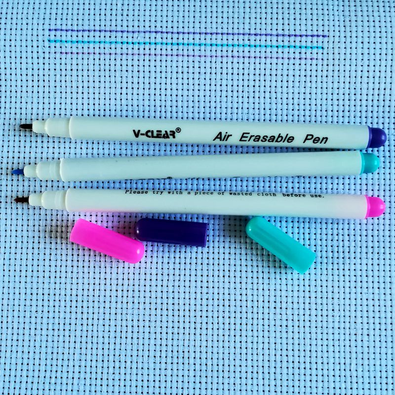 Stof Markers Oplosbare Kruissteek Lucht Water Uitwisbare Pennen Grommet Inkt Markering Pennen Oplosbare Pen Diy Handwerken Home Gereedschap