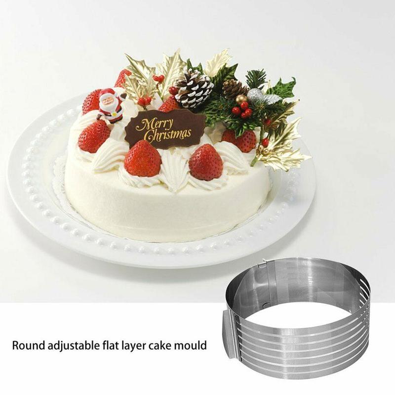 Verstelbare Mousse Ring 3D Ronde Cakevormen Gelaagde Cake Slicer Cutter Rvs Bakvorm Dessert Cake Decorating Tool