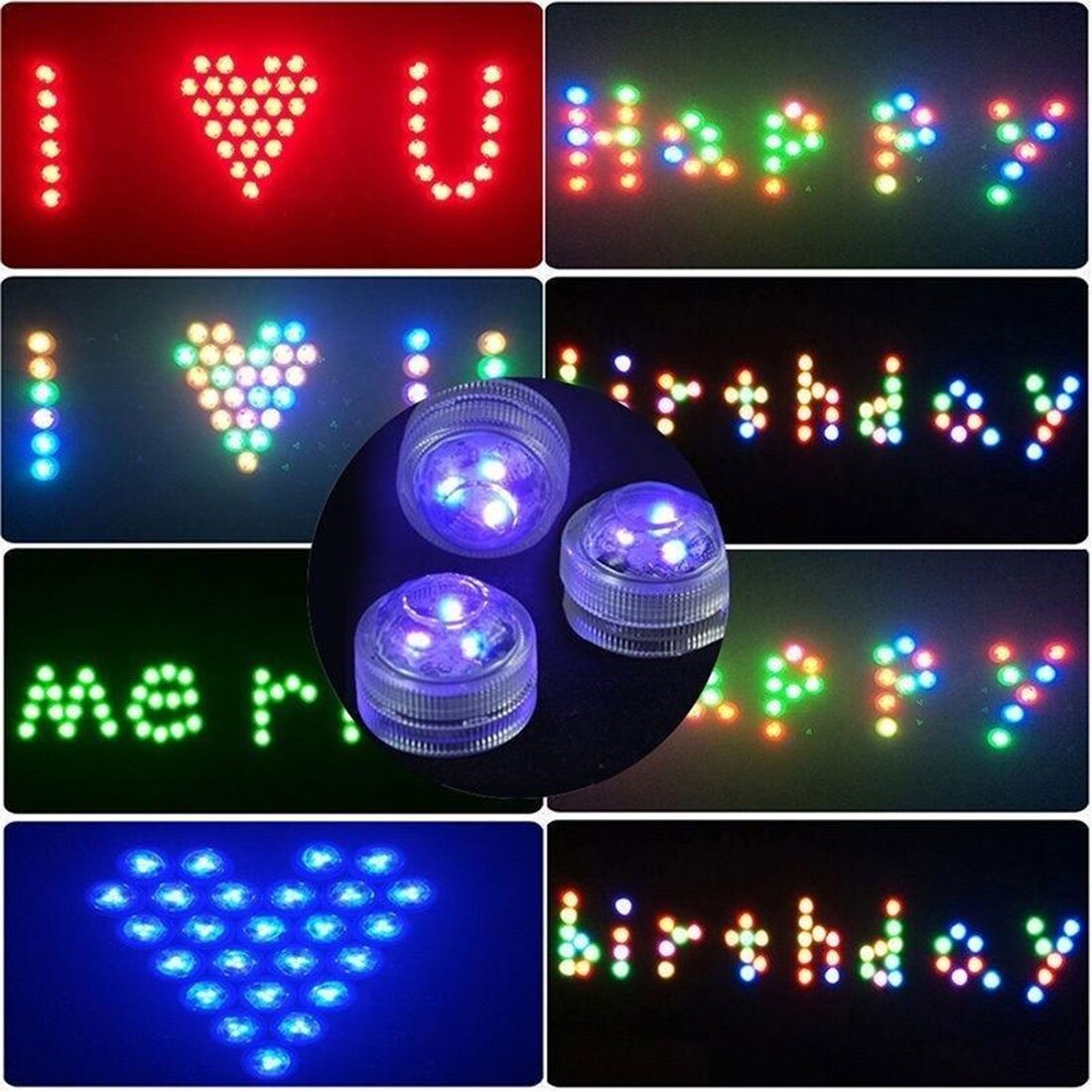 Onderwater Licht IP68 Waterdichte Batterij Operated Multi Kleur Dompelpompen Led Voor Aquarium Vijver Zwembad Wedding Party