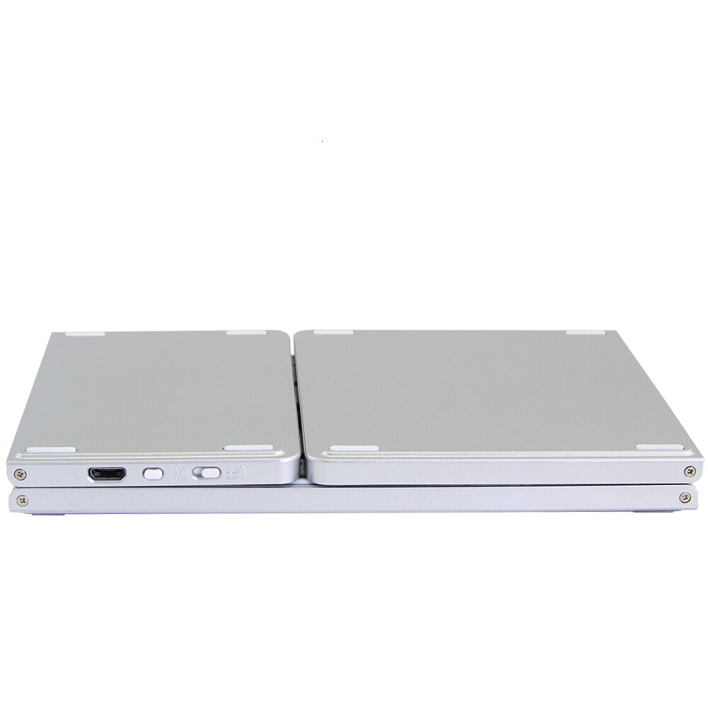 CHYI Bluetooth Keyboard Mini Wireless Keyboard Foldable Office Gaming Tablet Keypad with Touch Mouse For Laptop PC Gamer: White