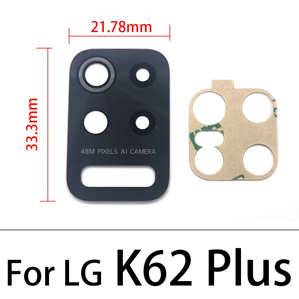 Rear Back Camera Glass Lens Cover For LG K62 Plus K51 V20 V30 G2 G5 G6 G7 Q6 K8 With Ahesive Sticker: K62 Plus
