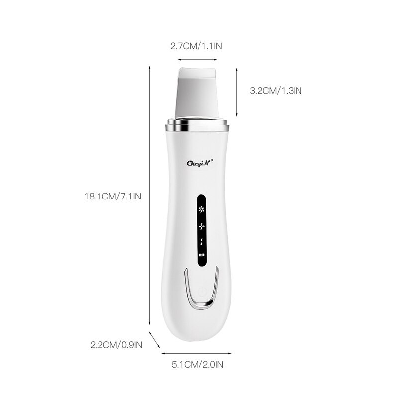 Ultra Sonic Facial Skin Scrubber Elektrische Sonic Trillingen Gezicht Schoner Dode Huid Mee-eter Verwijderen Schop Comedo Extractor