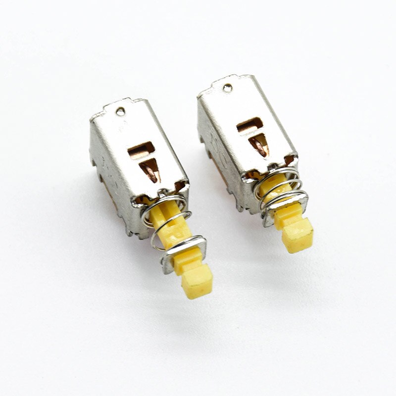 5pcs Right Angle PCB Latching Push Button Switch DPDT Double Pole 6 Pin self-locking key power switches red blue yellow A03/04