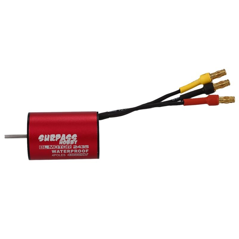 SURPASS HOBBY S2435 4800KV Sensorless Brushless Motor and 25A Brushless ESC Combo Set for 1/16 1/18 Truck