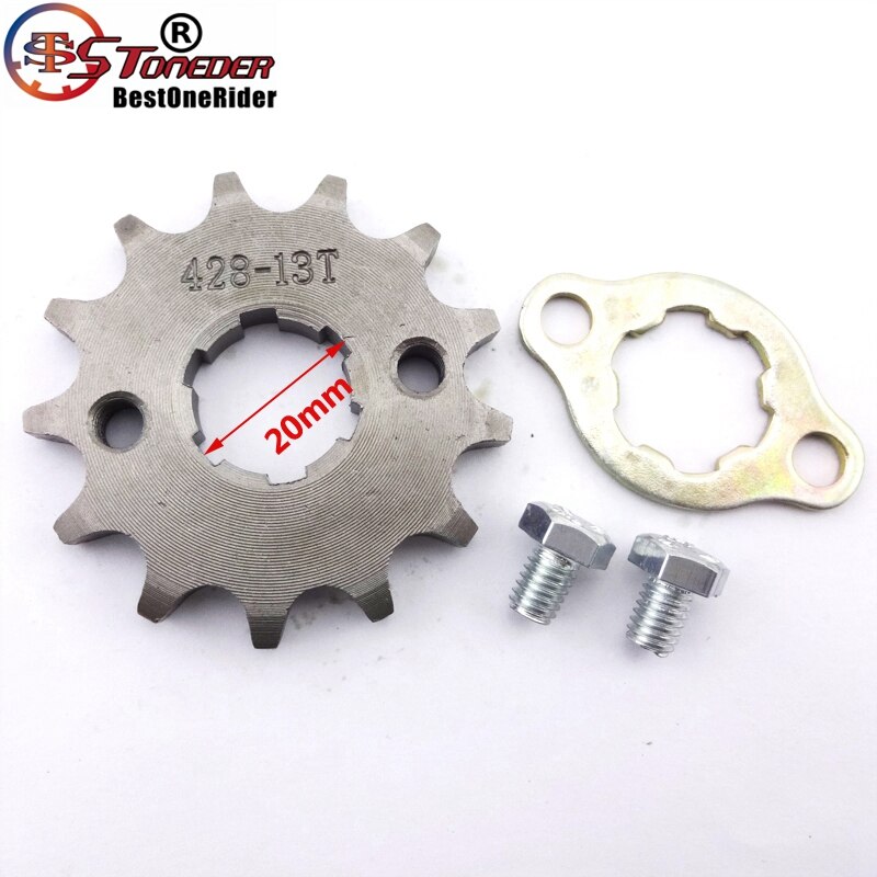 Stenhugger 428 13 tand 20mm forreste kædehjul gear til atv quad pit dirt bike 50cc 70cc 90cc 110cc 125cc 140cc 150cc 160cc