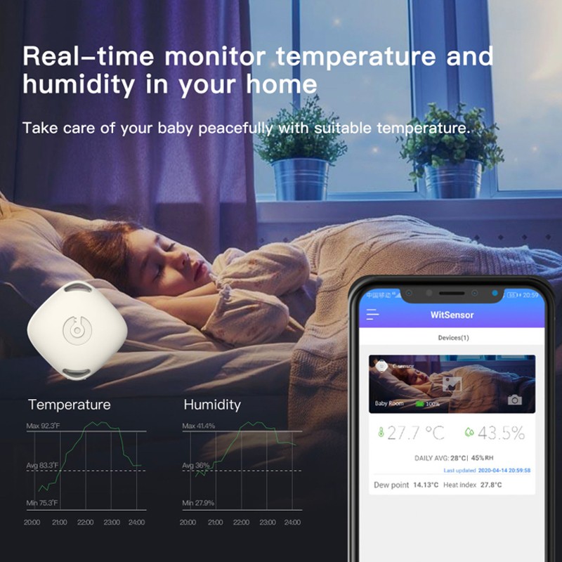 Bluetooth 5.0 Wireless Thermometer Hygrometer Temperature And Humidity Intelligent Sensor Sensor T201 Data Logger Indoor Outdoor