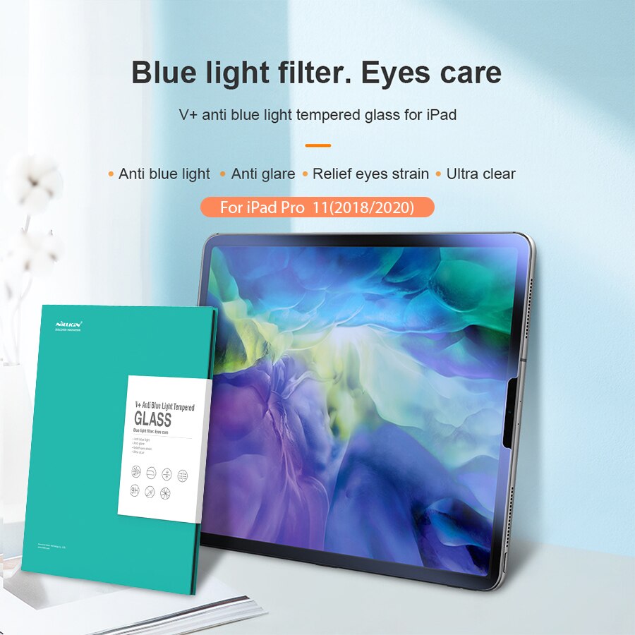 NILLKIN For iPad Pro 11 case Magnetic PU Leather Flip Cover PC back cover smart for iPad Pro 12 9 case with Protector: Glass Protector 11