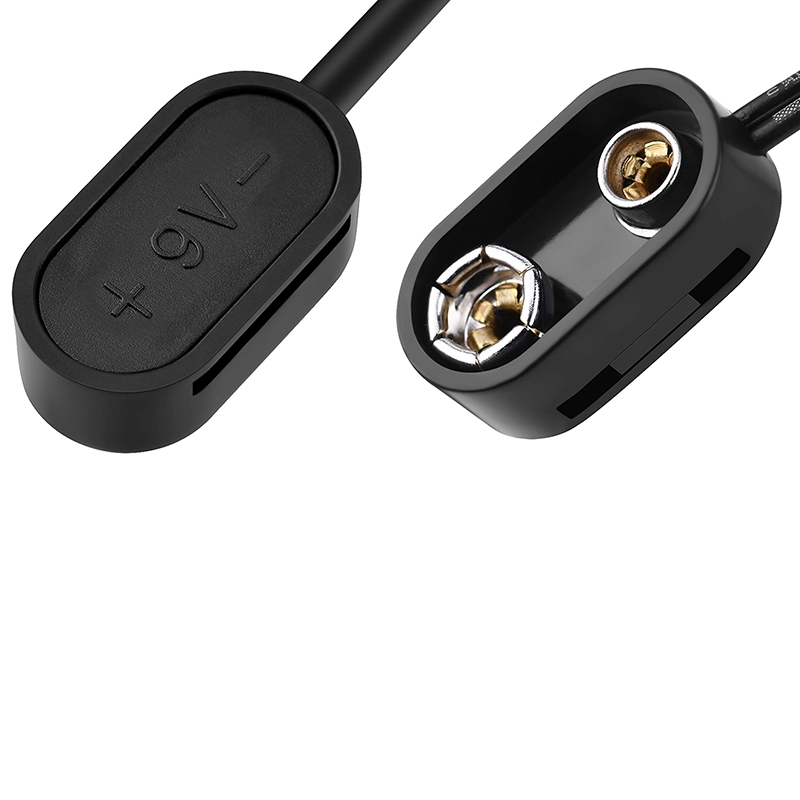 Cable de alimentación de Pedal de guitarra, conectores de batería de 9 voltios, Clip de batería de 9 V, fuente de alimentación Para pedales de guitarra, 6 piezas,