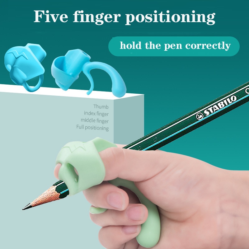 Vijf-Vinger Potlood Grip Siliconen Houding Correctie Pen Aid Grip Baby Leren Schrijven Correctie Tool Kinderen Potlood Houder