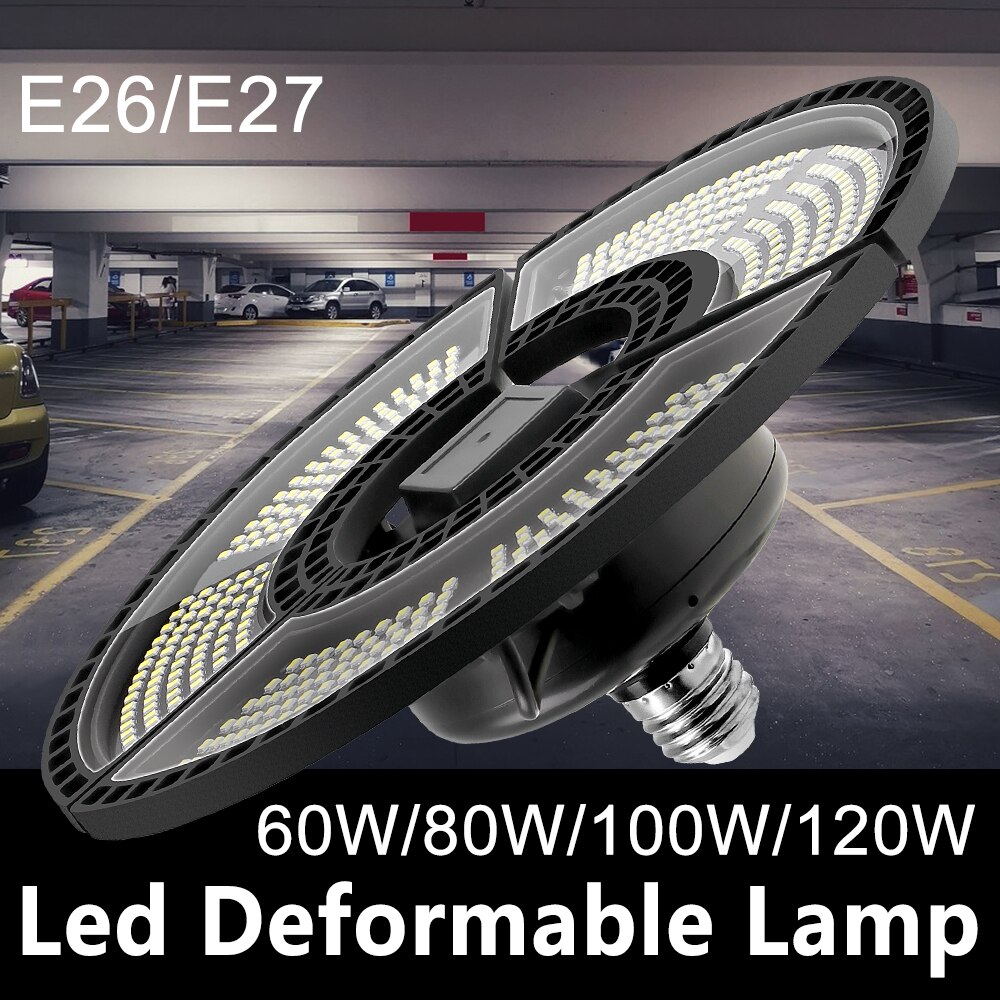 Garage LED Ceiling Lamp E27 Spotlight Waterproof High Bay Light Industrial Workshop Warehouse Lighting AC110-220V Led Chandelier