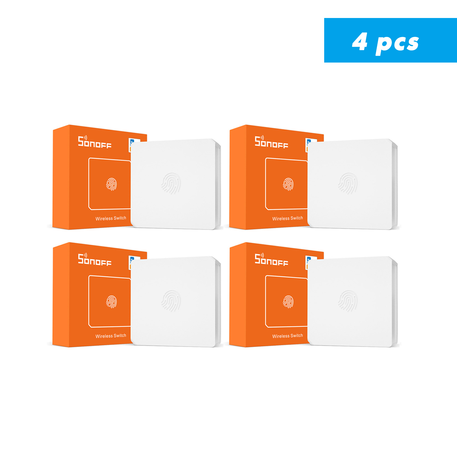 SONOFF SNZB 01 Zigbee Wireless Switch Work with Sonoff Zigbee Bridge Hub ZBbridge, eWeLink App, Zigbee Smart Home Security Kit: SNZB01 X 4pcs