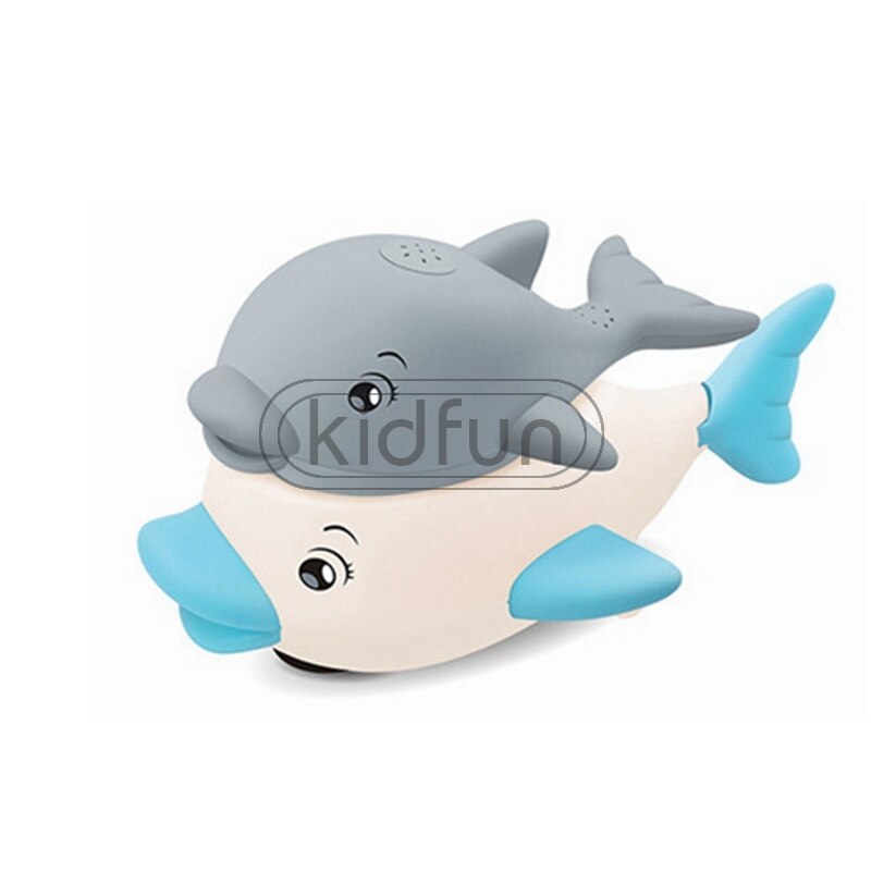 Baby Bath Toys Spray Water Whale LED Light Up Bath Toys for Kids Electric Whale Induction Water Spay Ball Bathroom Bathtub Toys: Gray N base no box