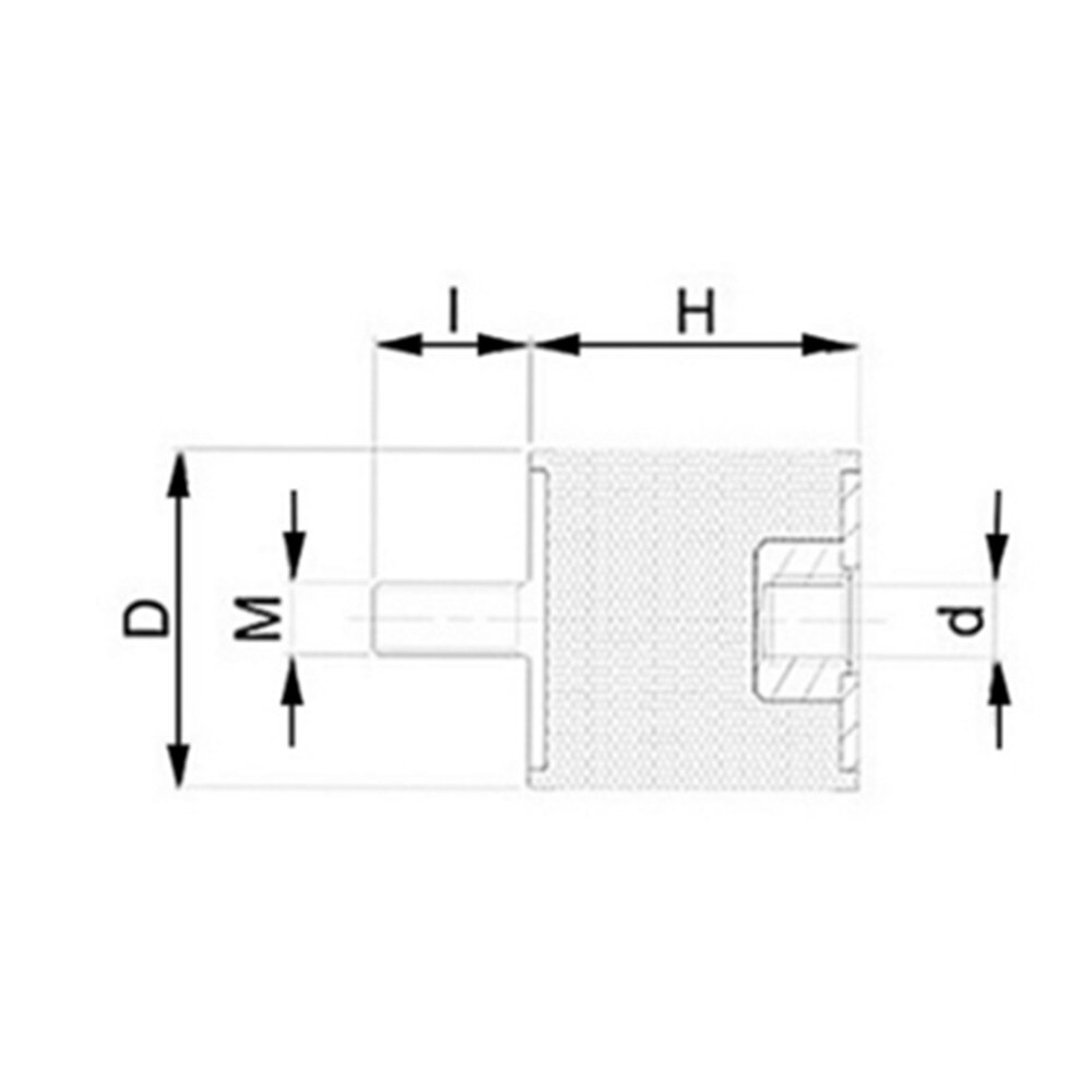 1pc M8/10 Female Rubber Vibration Isolators Mounts Replaces Anti Vibration Pads Flat Silentblock Base Block