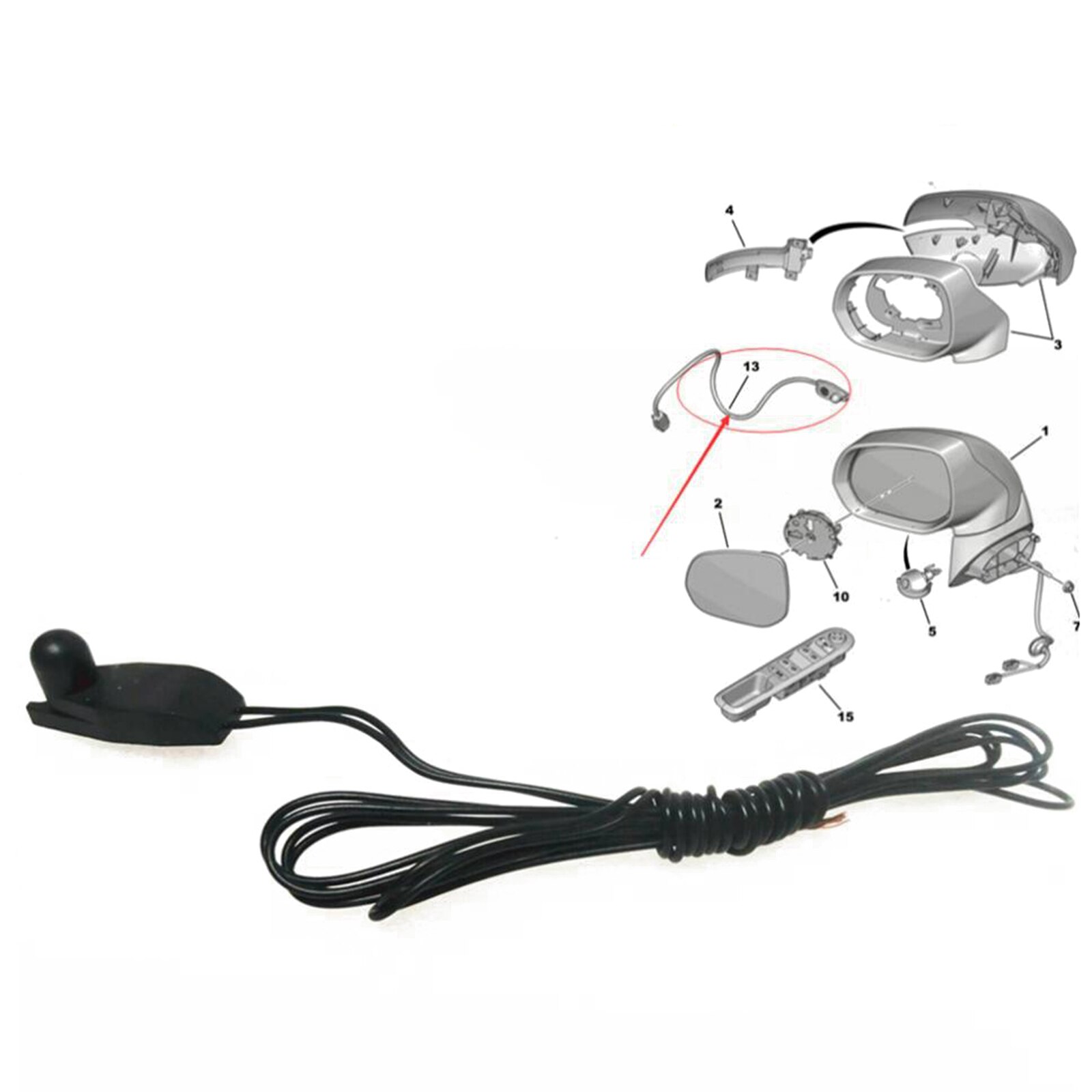 Sensor de temperatura de aire exterior para coche Peugeot, dispositivo de medición de temperatura ambiente para exterior, 6445F9 6445.F9, para Peugeot 206 307 407 607 806 807