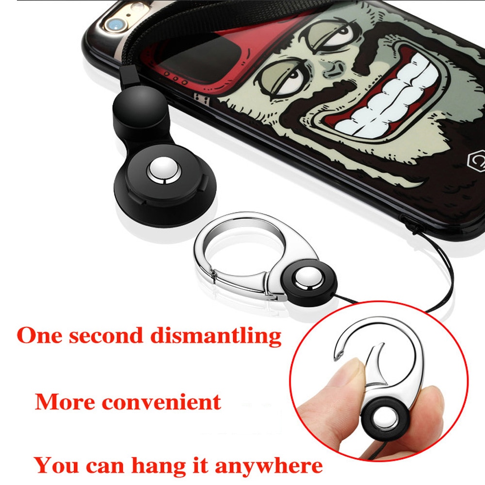 Detachable Phone Lanyard & Ring, Cell Phone Tether Neck strap Holder Wrist Strap Ring For mobile phone/ ID card badge/ iPod/ Mp3