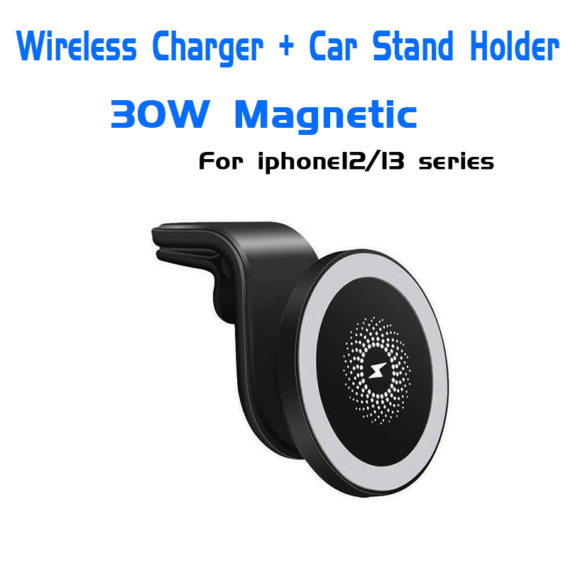 Magnetische Auto Draadloze Oplader Stand voor Magsafe IPhone 15 14 13 12 11 Pro Max Snel Opladen Magneet Mount Auto houder Accessoires