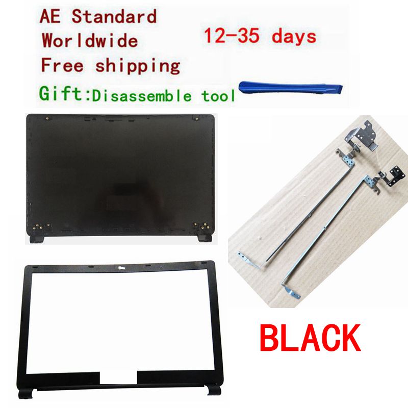 LCD top cover case For Acer Aspire E1-510 E1-530 E1-532 E1-570 E1-572 E1-532 E1-572G BLACK /LCD Bezel Cover/LCD hinges: A B and hinges
