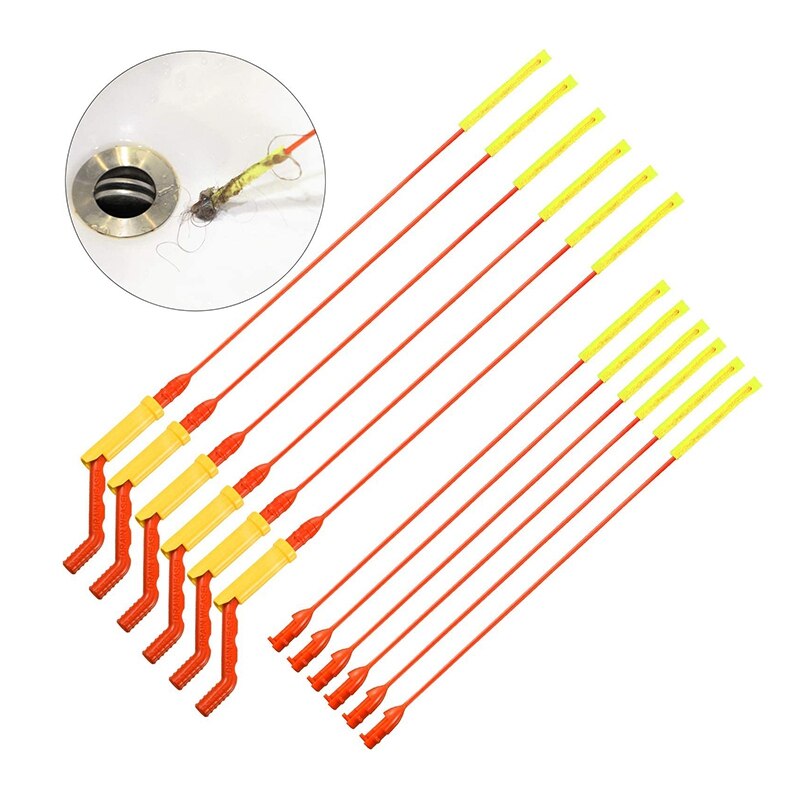12 Pieces Drain Sink Snake Drain Clog Remover Hair Drain Relief Auger Cleaning Tool Drain Clog Remover Kit