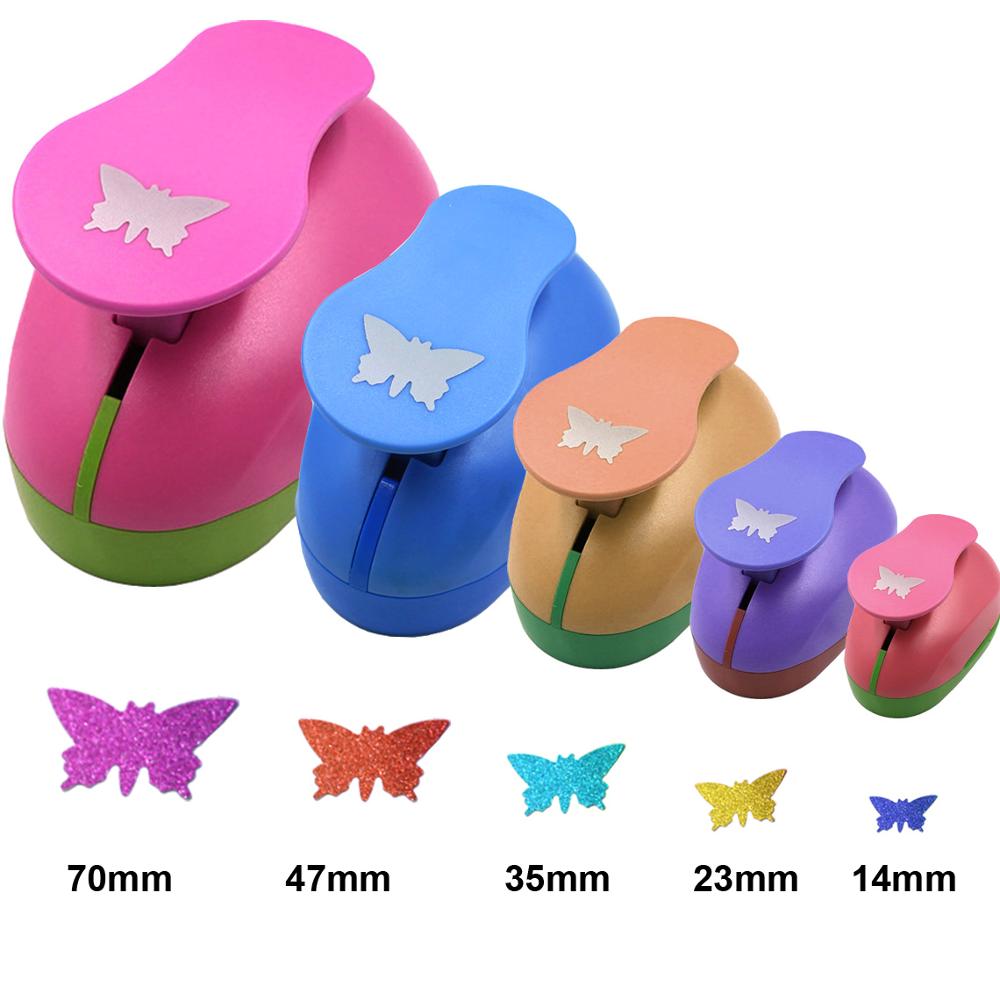Kawaii butterfly paper cutter Student Hole Punch DIY Handmade Cutter Card Craft Printing Puncher Bow Puncher: 5pcs butterfly