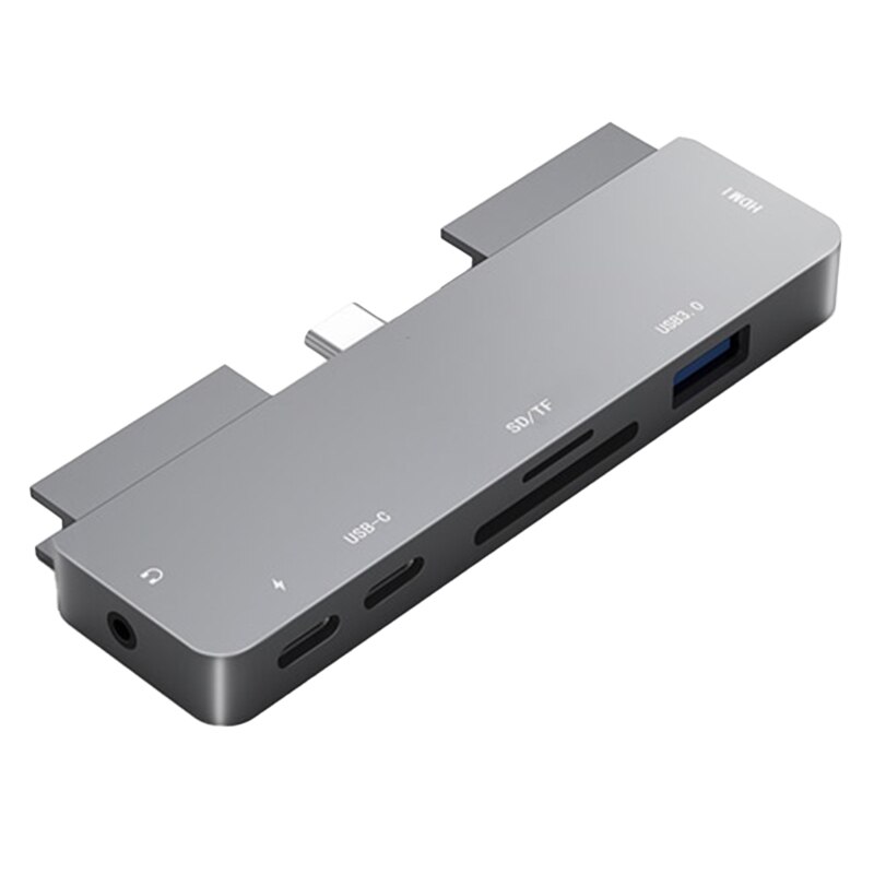 Usb C Hub 4K Hdmi Adapter Met USB-C Pd Tf Sd Usb 3.0 3.5Mm Jack Port Usb type C Dock Voor Ipad Pro Pro/Air