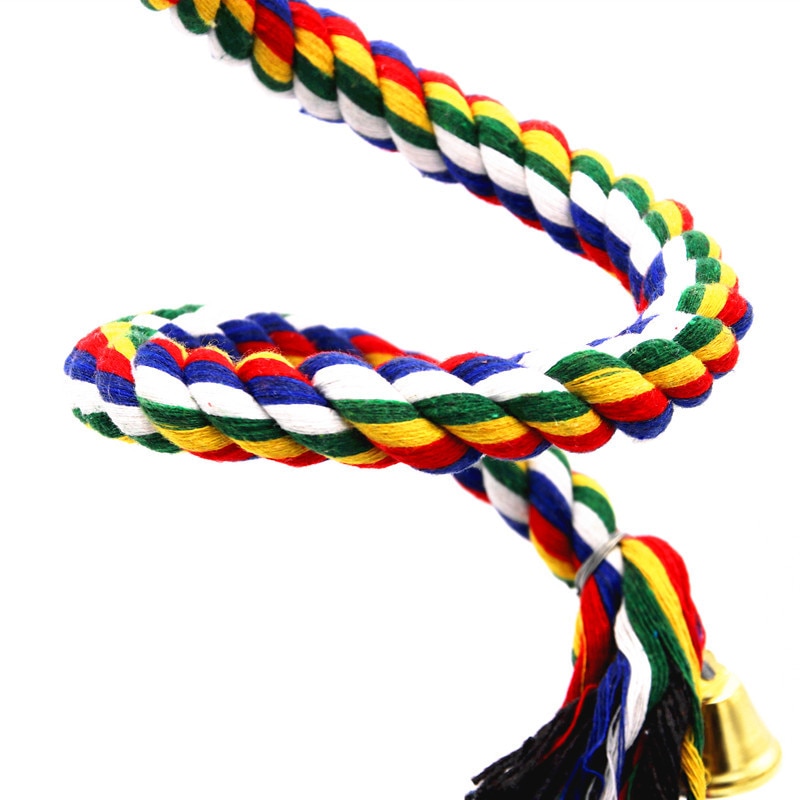 Soga para cotorra, juguete trenzado para loro, cuerda para masticar, jaula para pájaros, juguete para cacatúa, accesorios de entrenamiento de aves para mascotas, columpio, suministros de escalada
