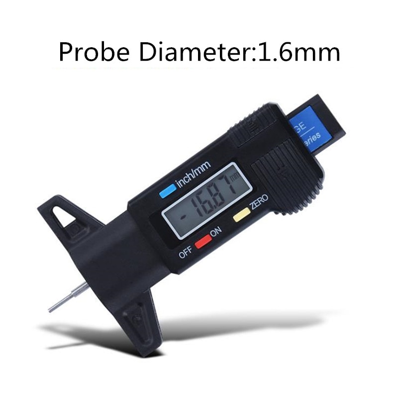 Digitale Reifen Profiltiefe Manometer Auto Vermesser Hohe Genauigkeit Reifen Messen Werkzeug Bremse Schuh Pad