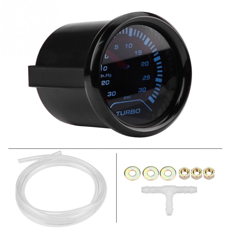 Universal 52mm Car Smoke Dial Face Turbo Boost Turbocharged Pressure Gauge Bar Turbo Boost Gauge Boost Controller