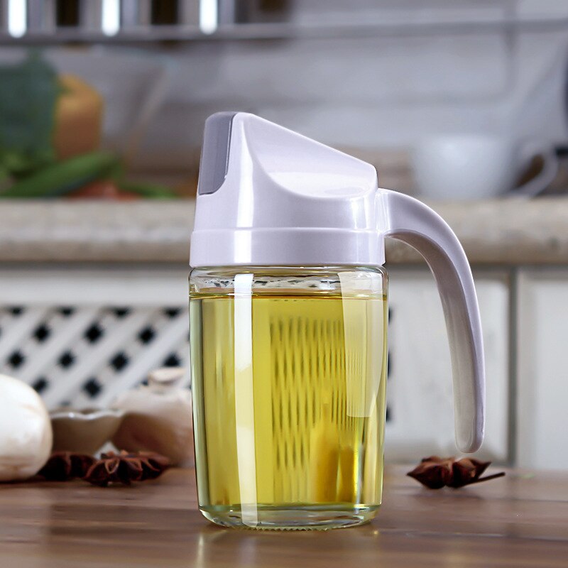 Glass Oil Jug Home Leakproof Bottle Kitchen Automatic Opening and Closing Lid diao wei liao ping Oil Vinegar Bottle Oil Jar Pot: Camel