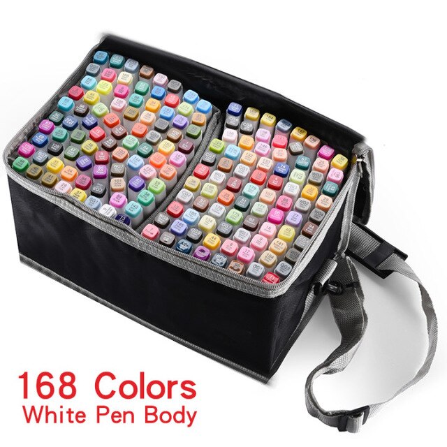12/48/80/168 Touch Riancy Markers Set Manga Tekening Markers Pen Alcohol Gebaseerd Schets Vilt-Tip Twin borstel Pen Kunst Levert 04379