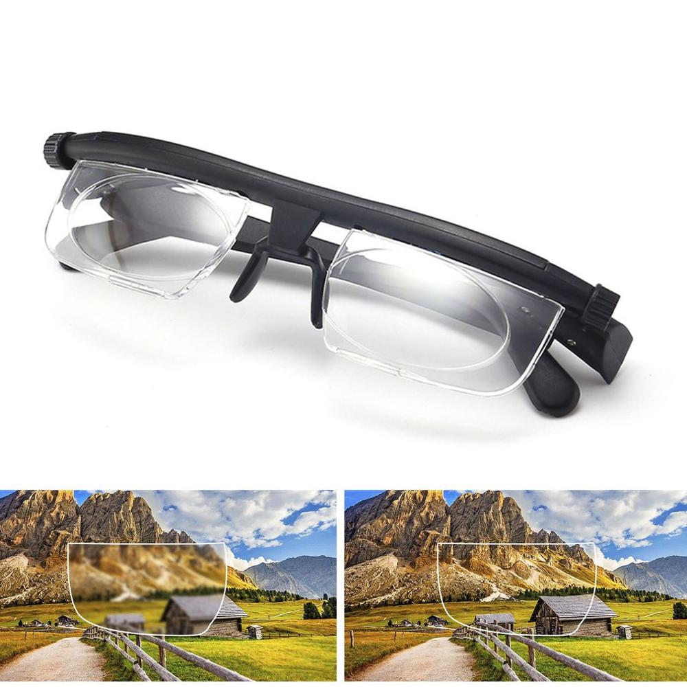 Adjustable Glasses Non-Prescription Lenses for Nearsighted Farsighted Computer Reading Driving Unisex Variable Focus Glasses