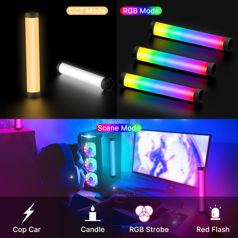 Ulanzi VL110 RGB Rohr Video Zauberstab Licht CRI95 Foto LED Stock Video Tragbare Studio Camping Füllen Licht mit Wasserdichte Tasche