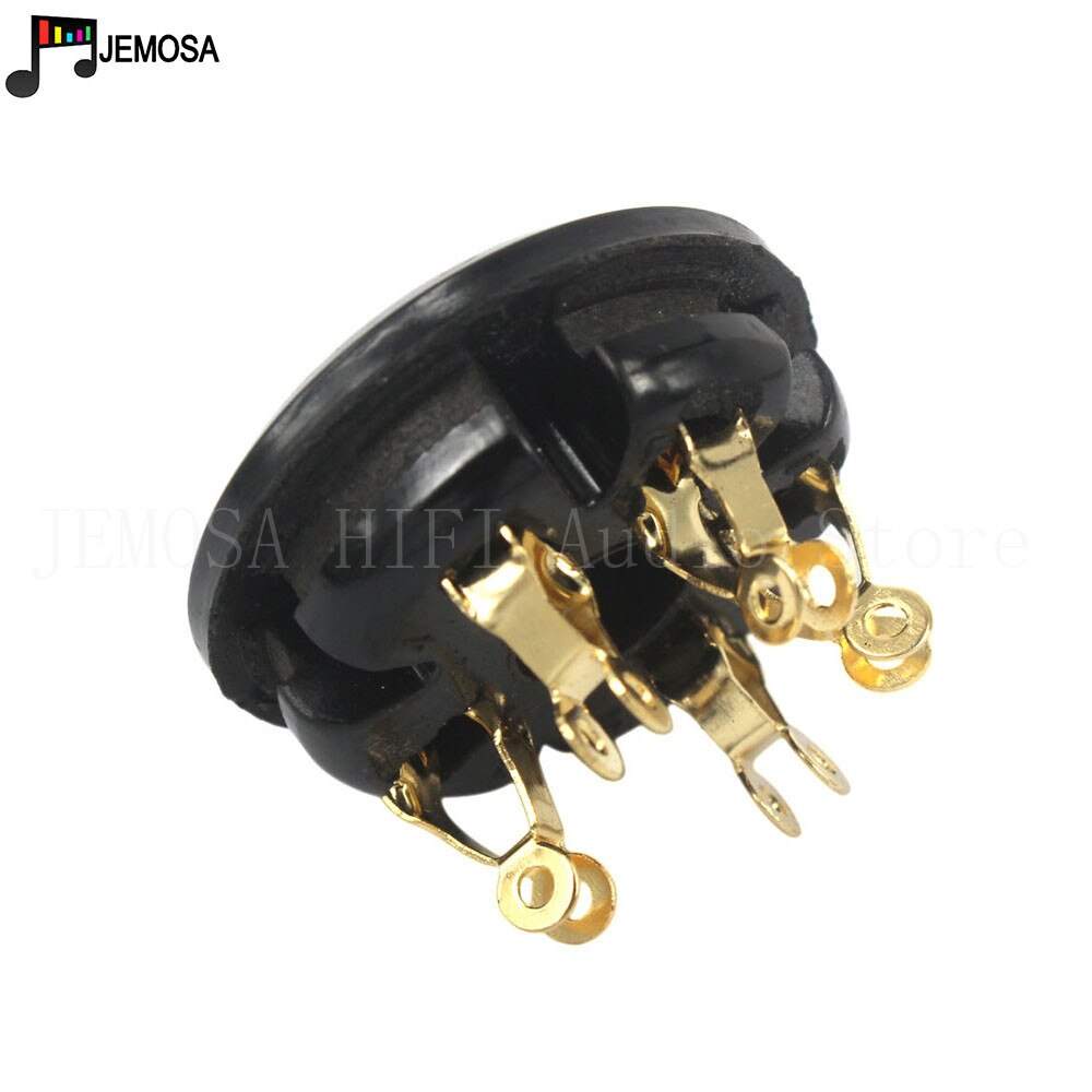 10 piezas 5 pines baquelita tubo hembra GZS5-2 chapado en oro para 807 FU7 FD422 24 37 45 tubo de vacío de Audio HIFI