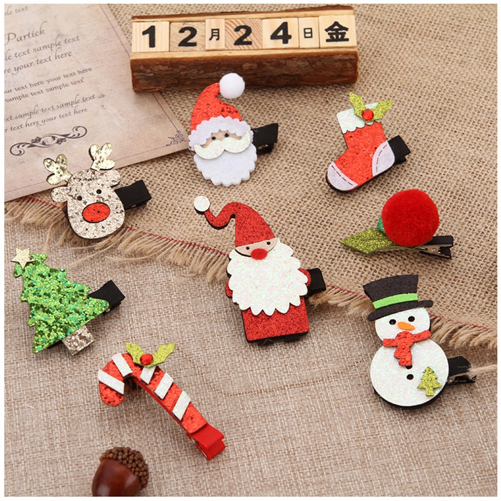Acessórios para o cabelo do bebê meninas da árvore de natal dos desenhos animados do cartão de cabelo headwear conjunto opaska dla dziewczynki