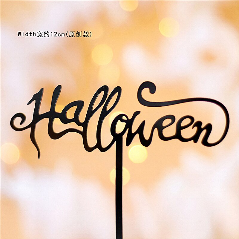 Akryyli onnellinen halloween savi lepakko haamu kurpitsa kakku päällystys temppu tai herkku juhlatarvikkeet jälkiruoan koristelu: 1pc jr254e