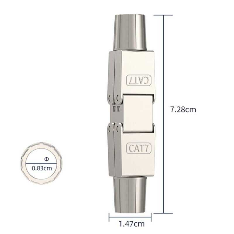 Boîte de connexion Cat7 RJ45 Lan, adaptateur de connexion d'extension de câble entièrement blindé sans outil