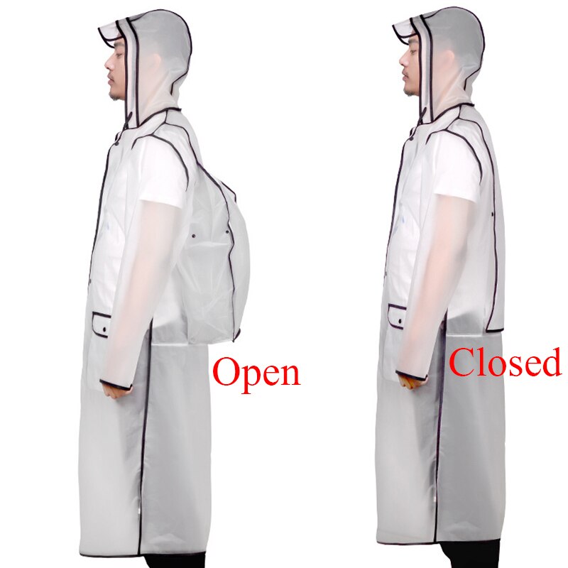 Backpack Transparent Raincoat Couple Rainwear Lovers Rain Coat Women Hiking Rain Poncho Men Climbing Fishing Raincoats