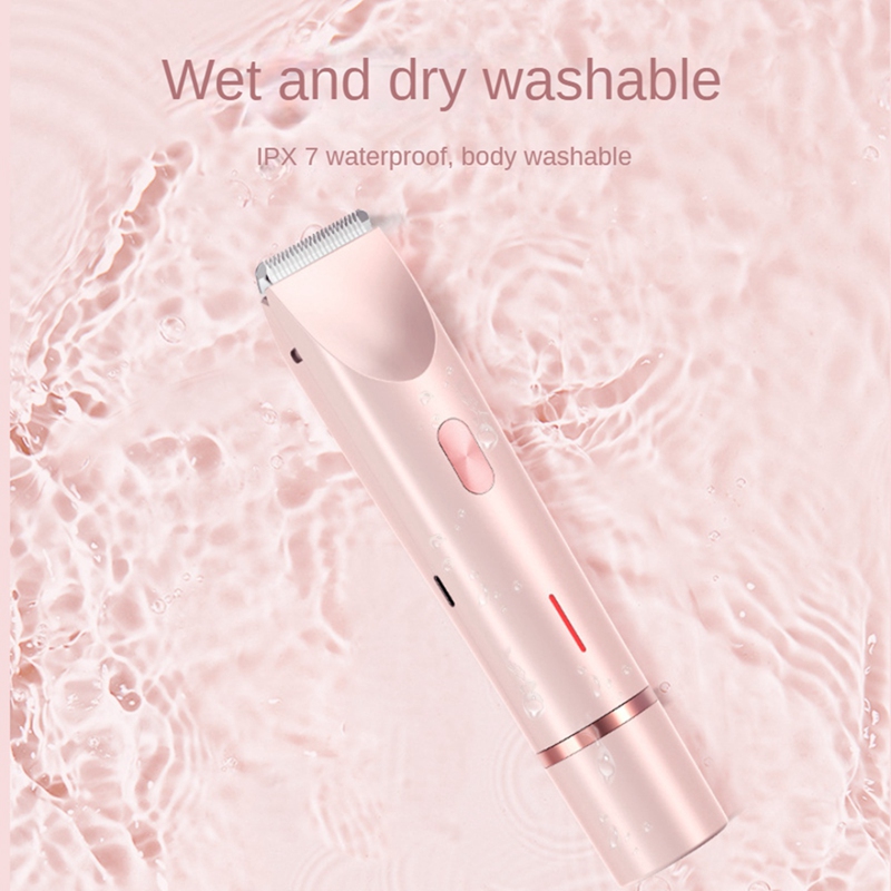 Bikini-Trimmer für Frauen Elektro rasierer 2-in-1 Körper-und Gesichts haaren tfernung Doppelkopf für Scham gesicht Achsel beine