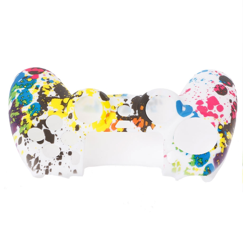Anti-Slip Multicolor Siliconen Guards Cover 2 Joystick Caps Voor 4 PS4 Controller
