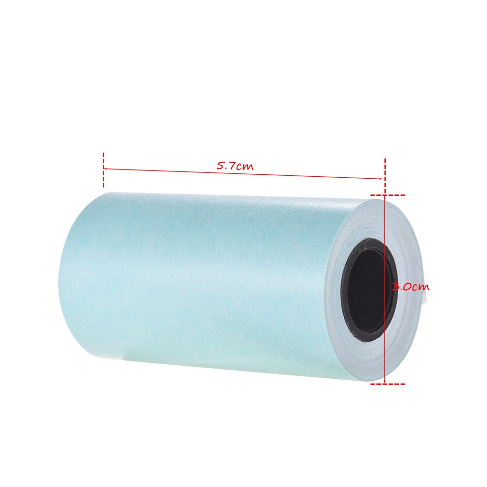 3 Rolls Printable Sticker Paper Roll Direct Thermal Paper with Self-adhesive 57*30mm for PeriPage A6 Pocket Thermal Printer