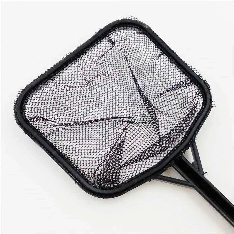 41cm x 12cm portátil alça longa quadrado aquário tanque de peixes rede de pesca rede de pouso peixe objetos flutuantes ferramentas de limpeza