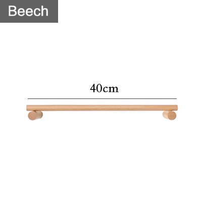 Moderne badeværelse træ håndklædestativ køkken arrangør hylde væg håndklædestang multifunktionel bøjle: Ba -0127-1